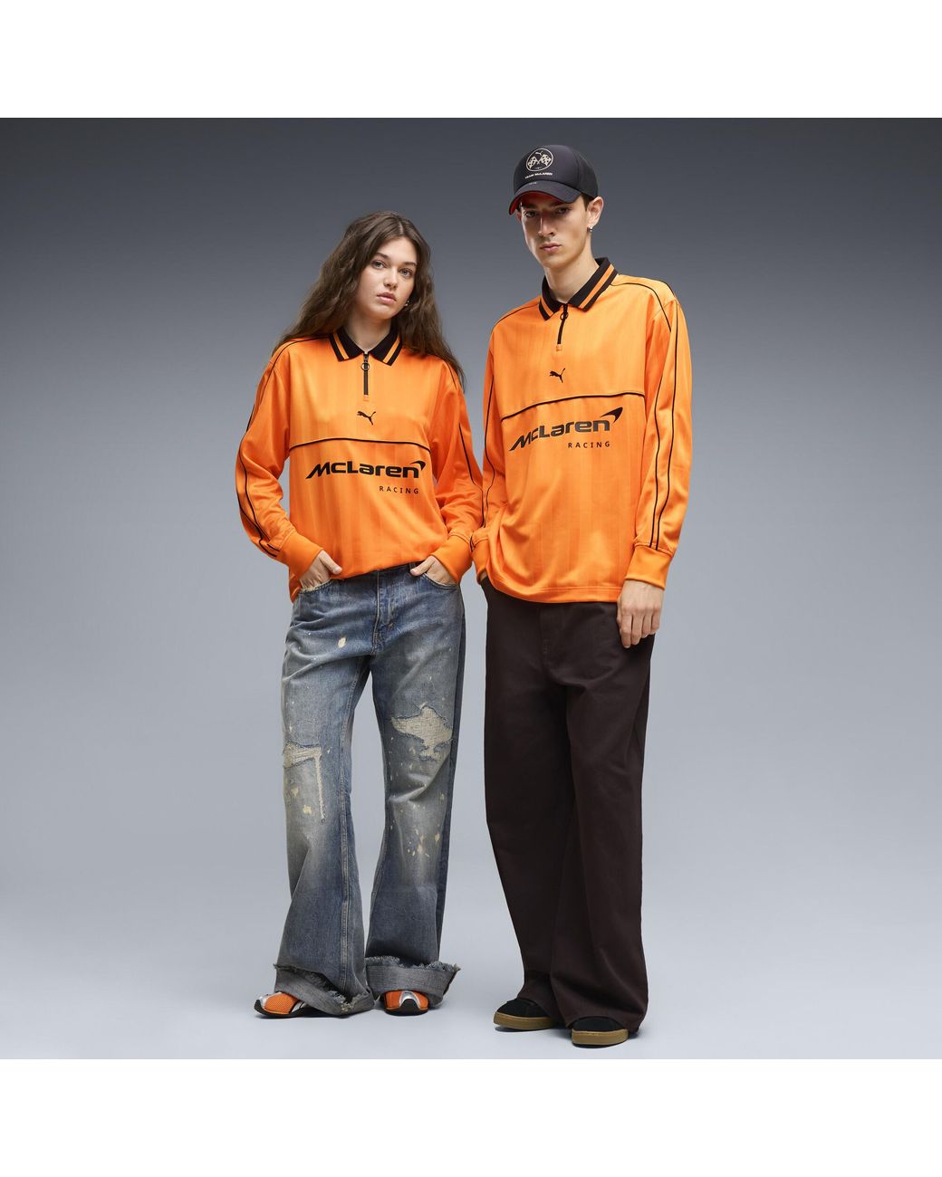 PUMA Orange Mclaren Racing Long Sleeve Jersey for men