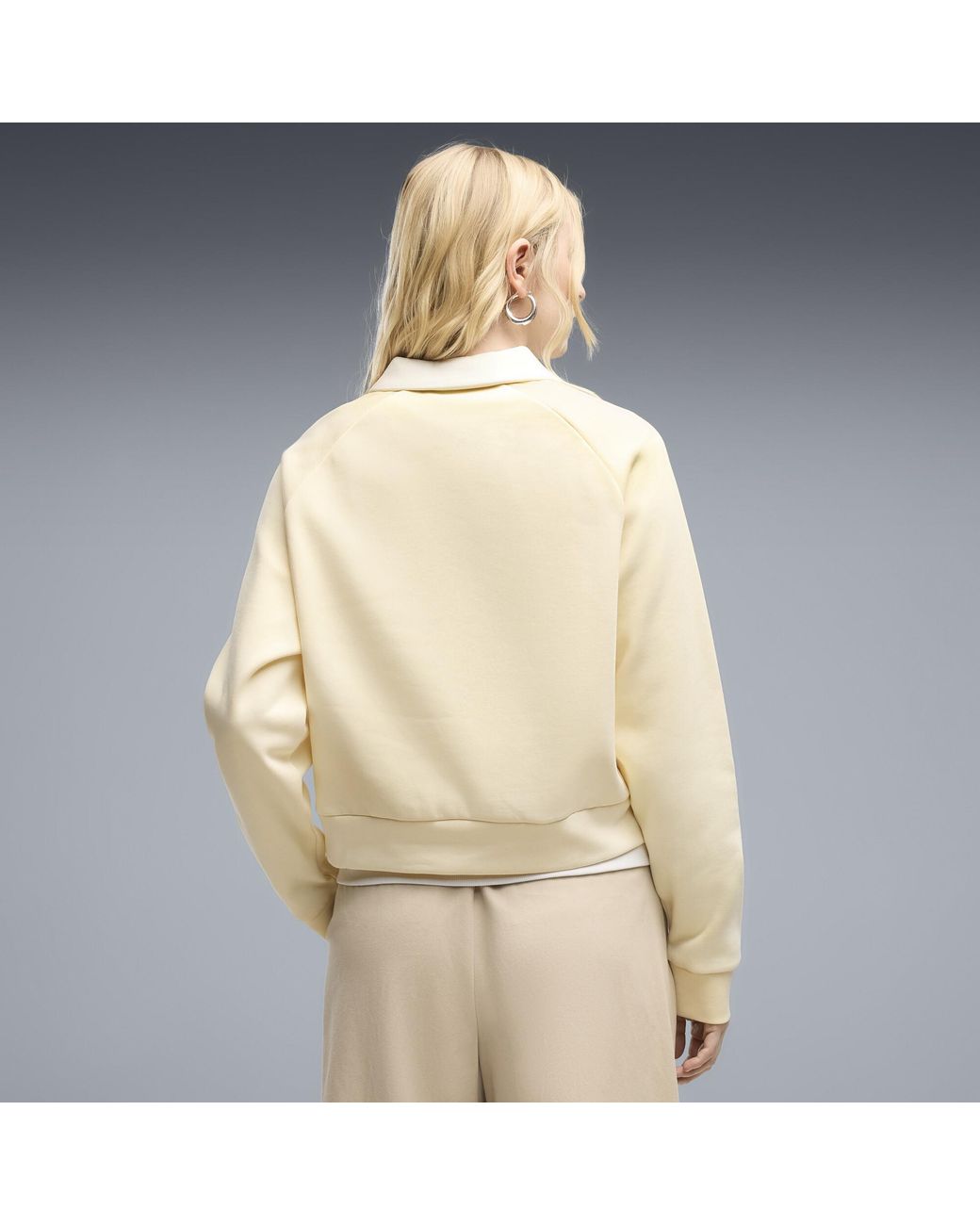 PUMA Natural Class Relaxed Long Sleeve Fleece Polo