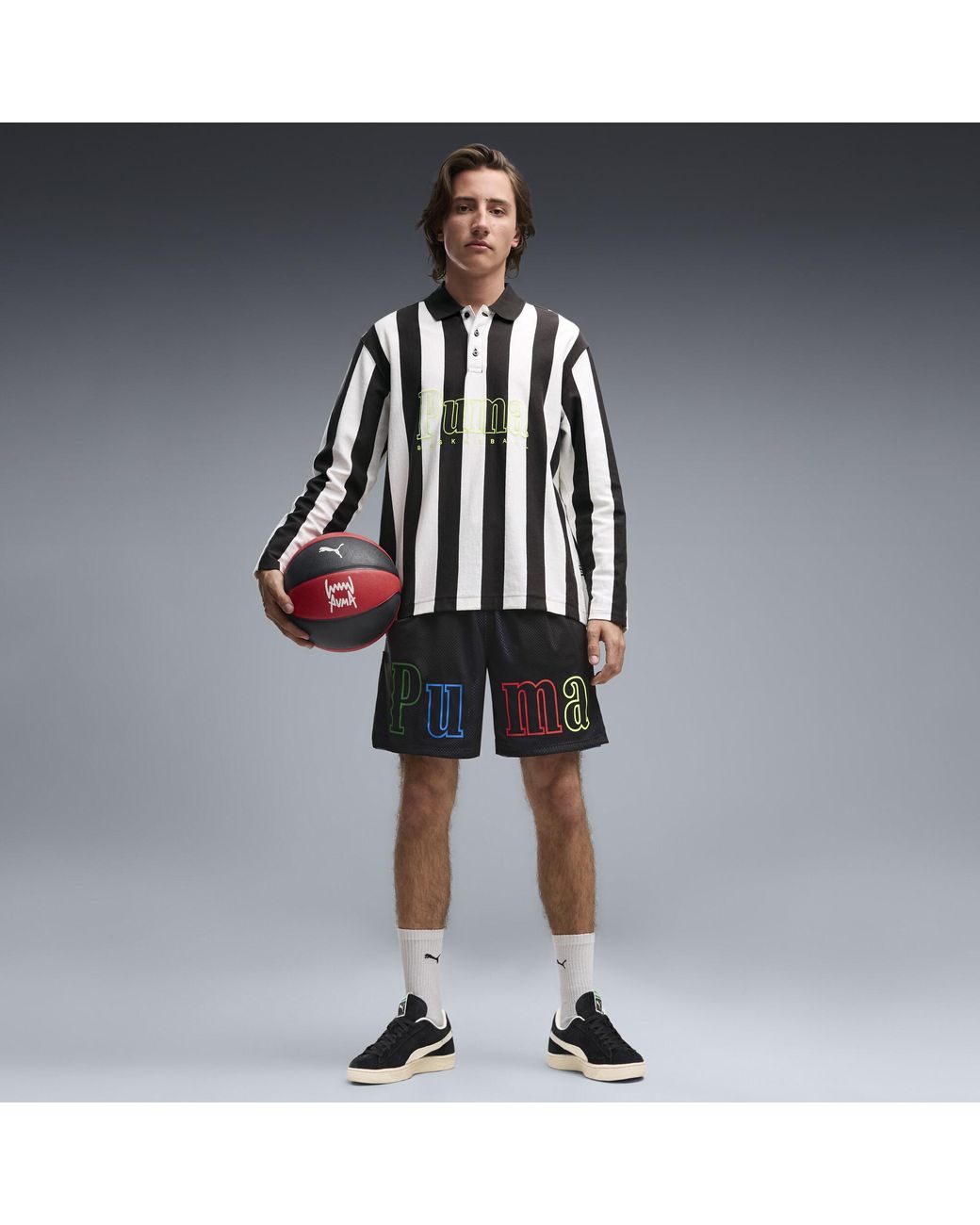 PUMA Black Memory Lane Referee Rugby Polo for men