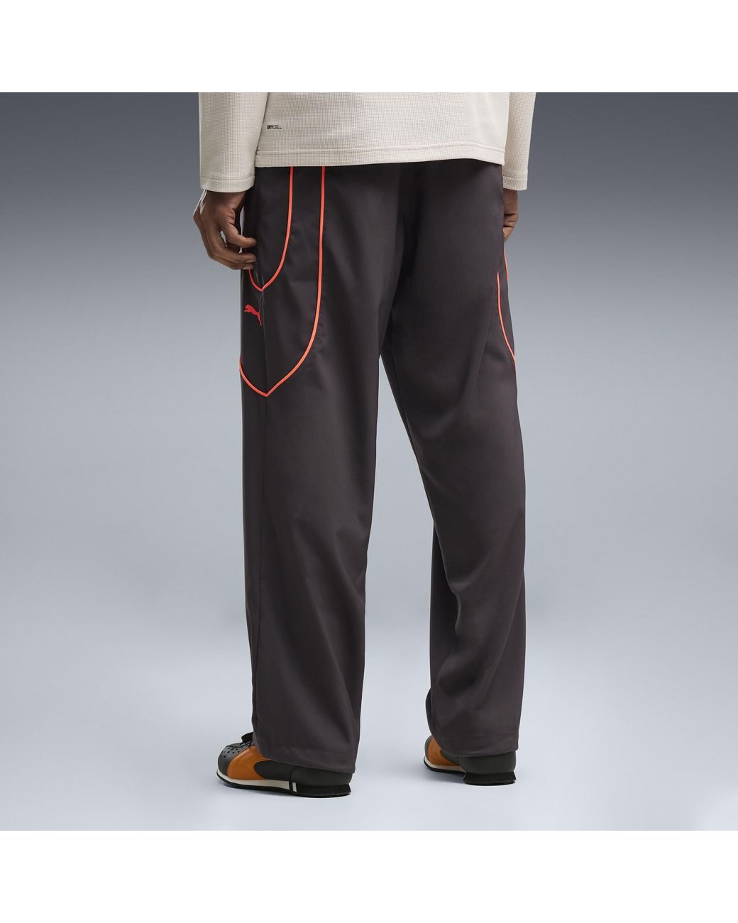 PUMA Gray Ac Milan Tech-X Track Pants for men