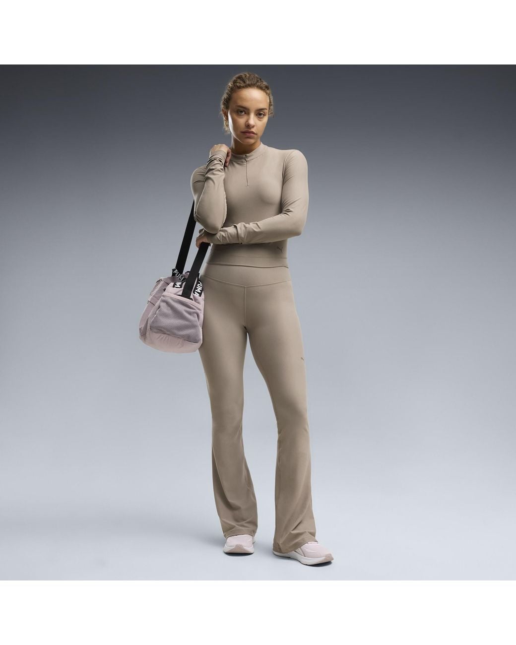 PUMA Gray Cloudspun High Waisted Flared Tights