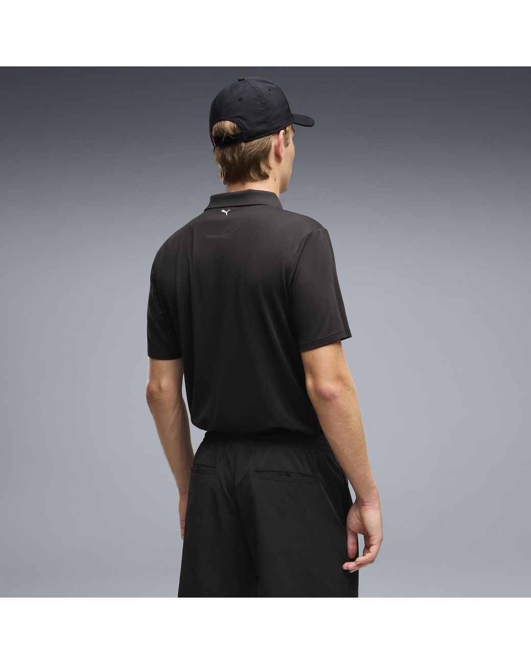 PUMA Black X Palm Tree Crew Golf Polo for men