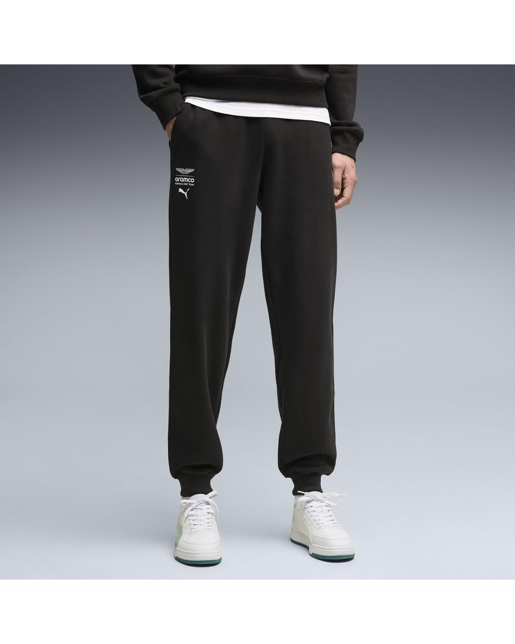 PUMA Black X Aston Martin Aramco F1 Team Essentials Sweatpants for men