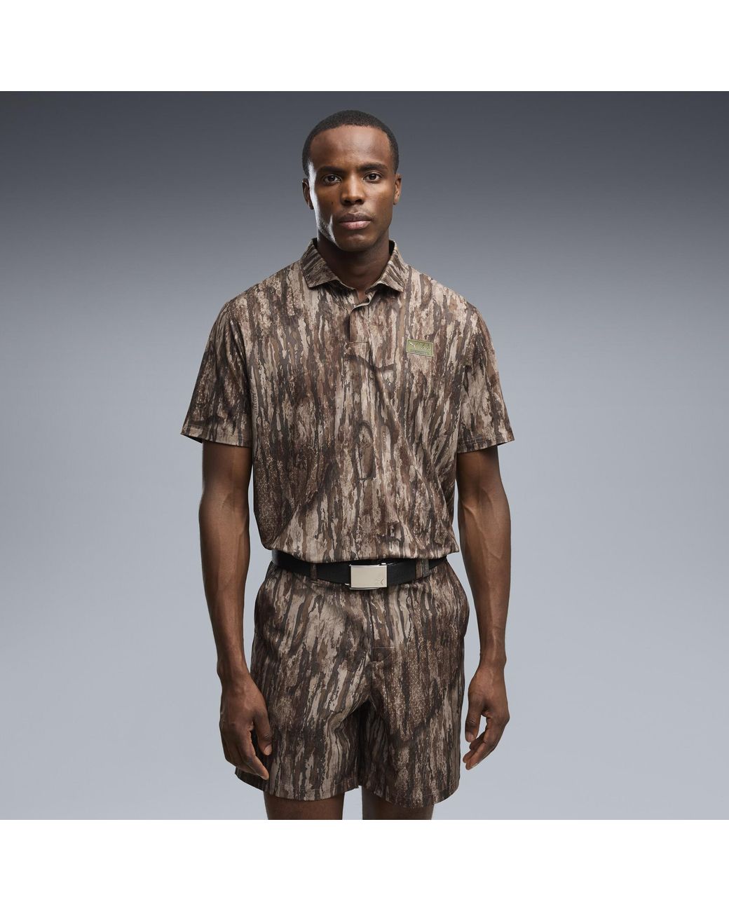 PUMA Brown X Realtree Camo Golf Polo for men