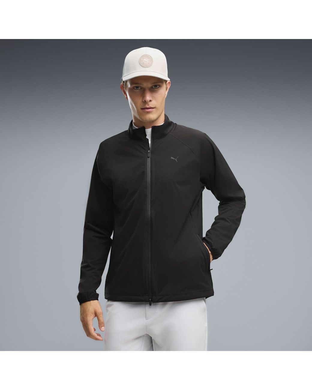 PUMA Black Raincell Full-Zip Golf Jacket for men