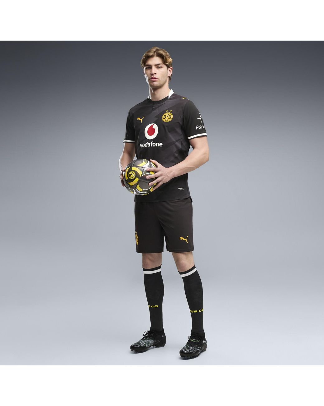 PUMA Black Borussia Dortmund 26/27 Authentic Away Jersey for men