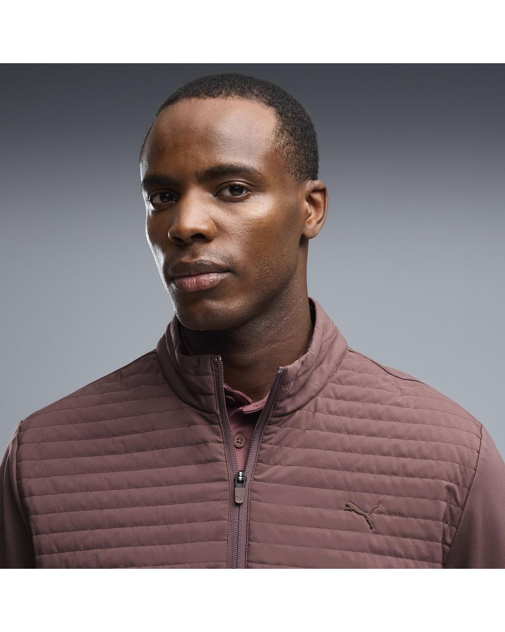 PUMA Purple Cloudspun Tech Hybrid Insulated Jacket for men