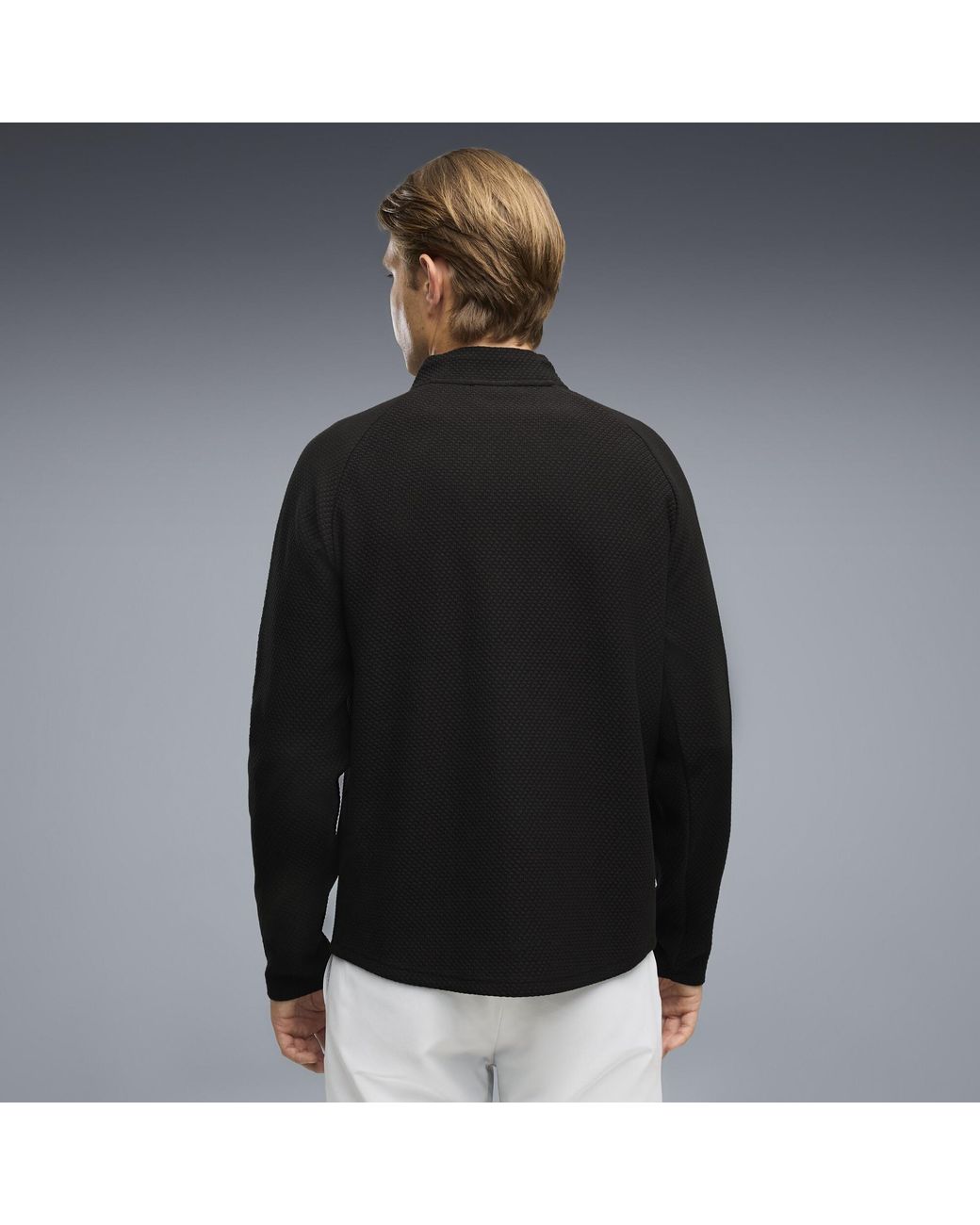 PUMA Black Boulder 2.0 Quarter-Zip Golf Jacket for men
