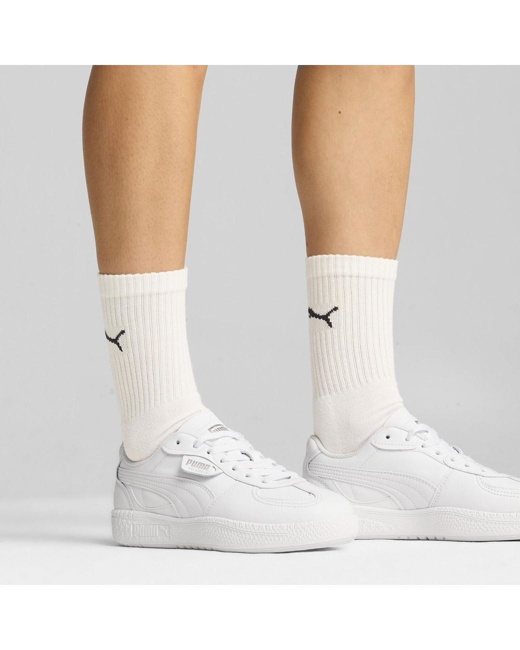 PUMA White Palermo Moda Leather Sneakers