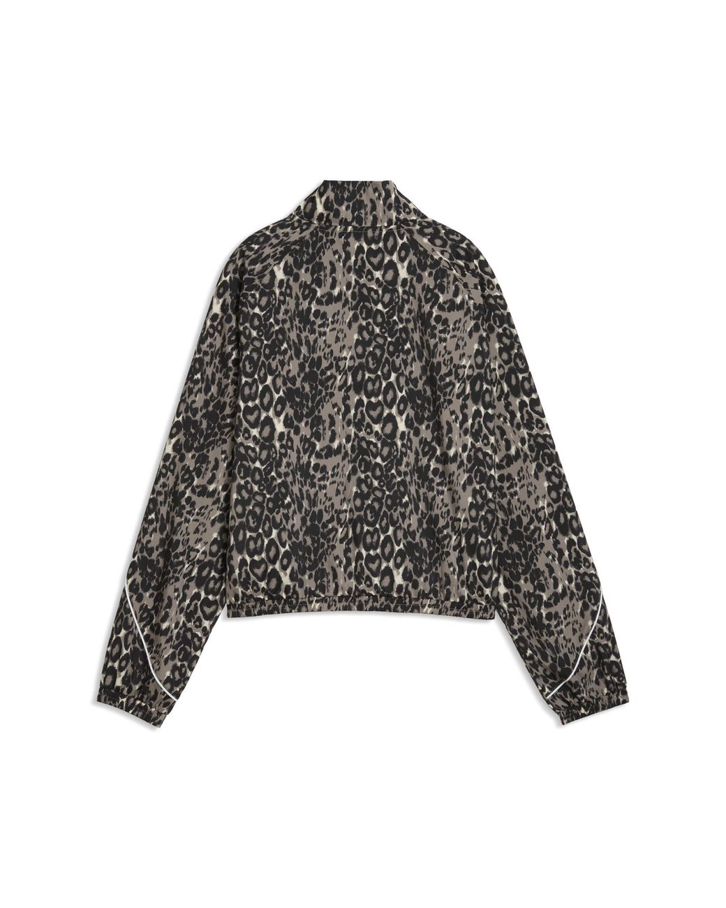 PUMA Black Sport Relaxed Animal Printed Full-Zip Jacket
