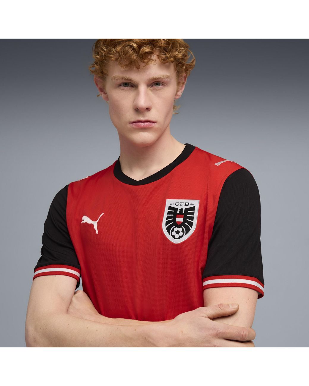 PUMA Red Austria National Team 2026 Home Replica Jersey for men