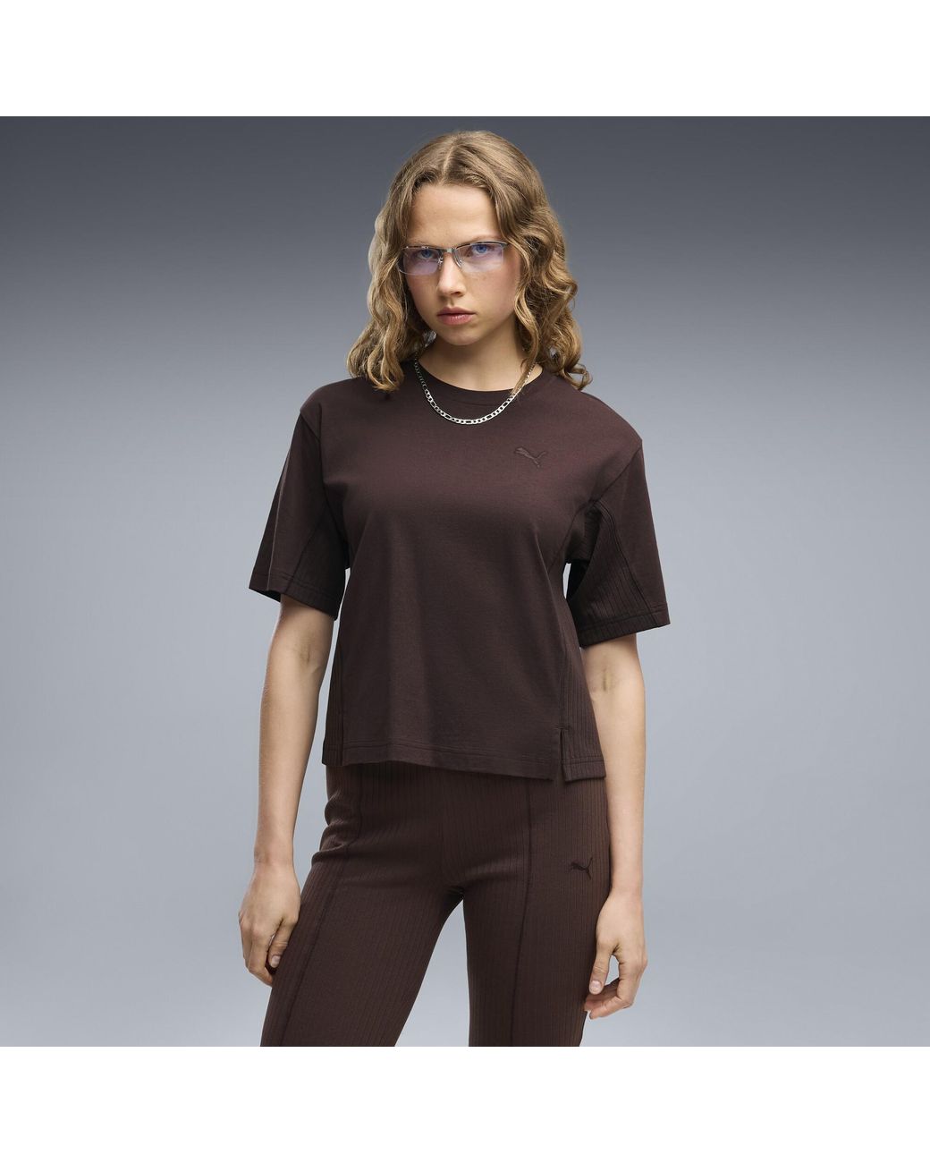 PUMA Brown Her Relaxed T-Shirt