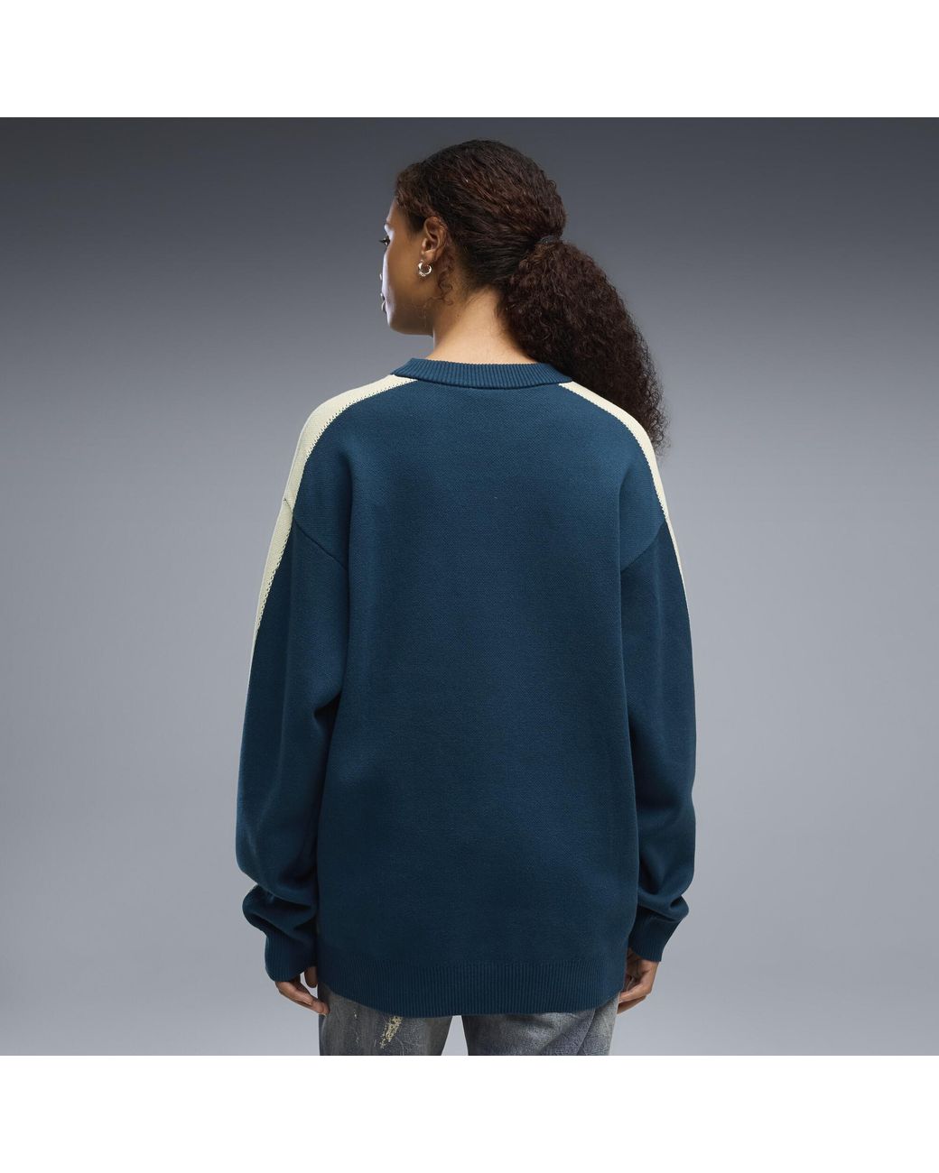 Pull En Maille Décontractée T7 E PUMA en coloris Blue