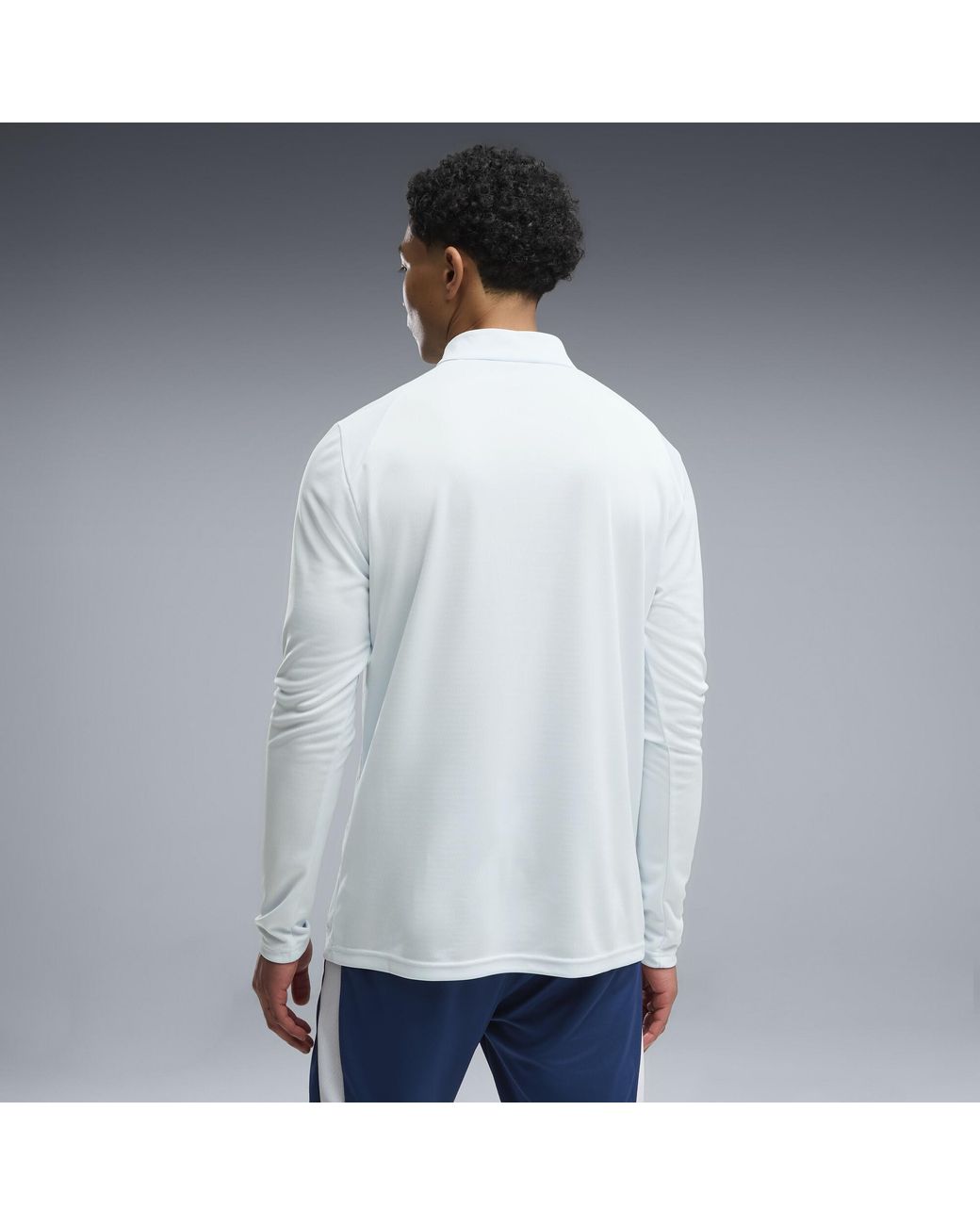 PUMA Blue Manchester City Quarter-Zip Slim Training Top for men