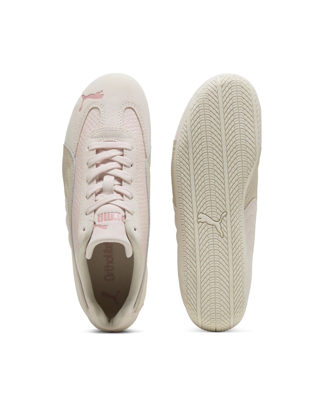 PUMA White Speedcat Python Sneakers