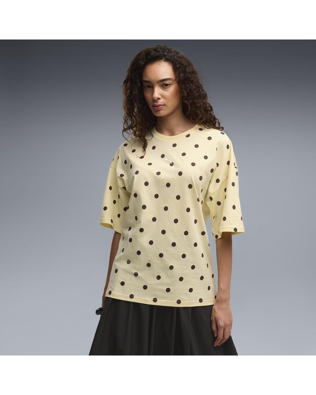 PUMA Natural Oversized Polka-Dot T-Shirt