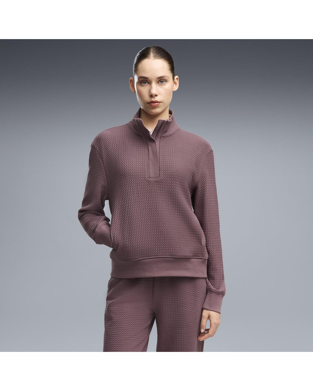 PUMA Purple Boulder Half-Zip Golf Jacket