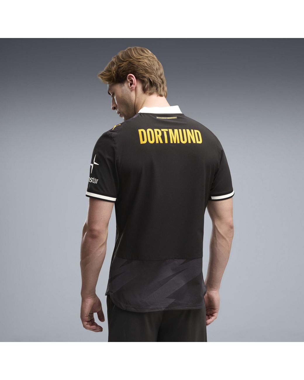 PUMA Black Borussia Dortmund 26/27 Authentic Away Jersey for men