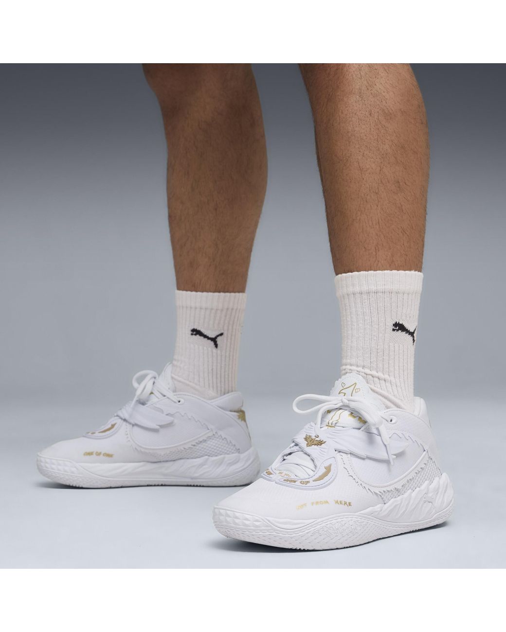 PUMA White Mb.05 Mist Basketball Shoes