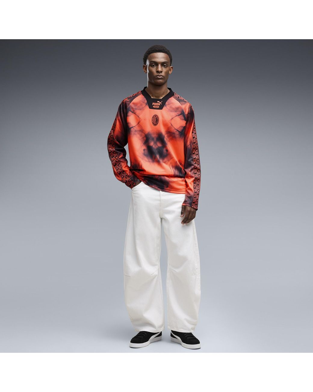 PUMA Red Ac Milan King Relaxed Long Sleeve Jersey for men