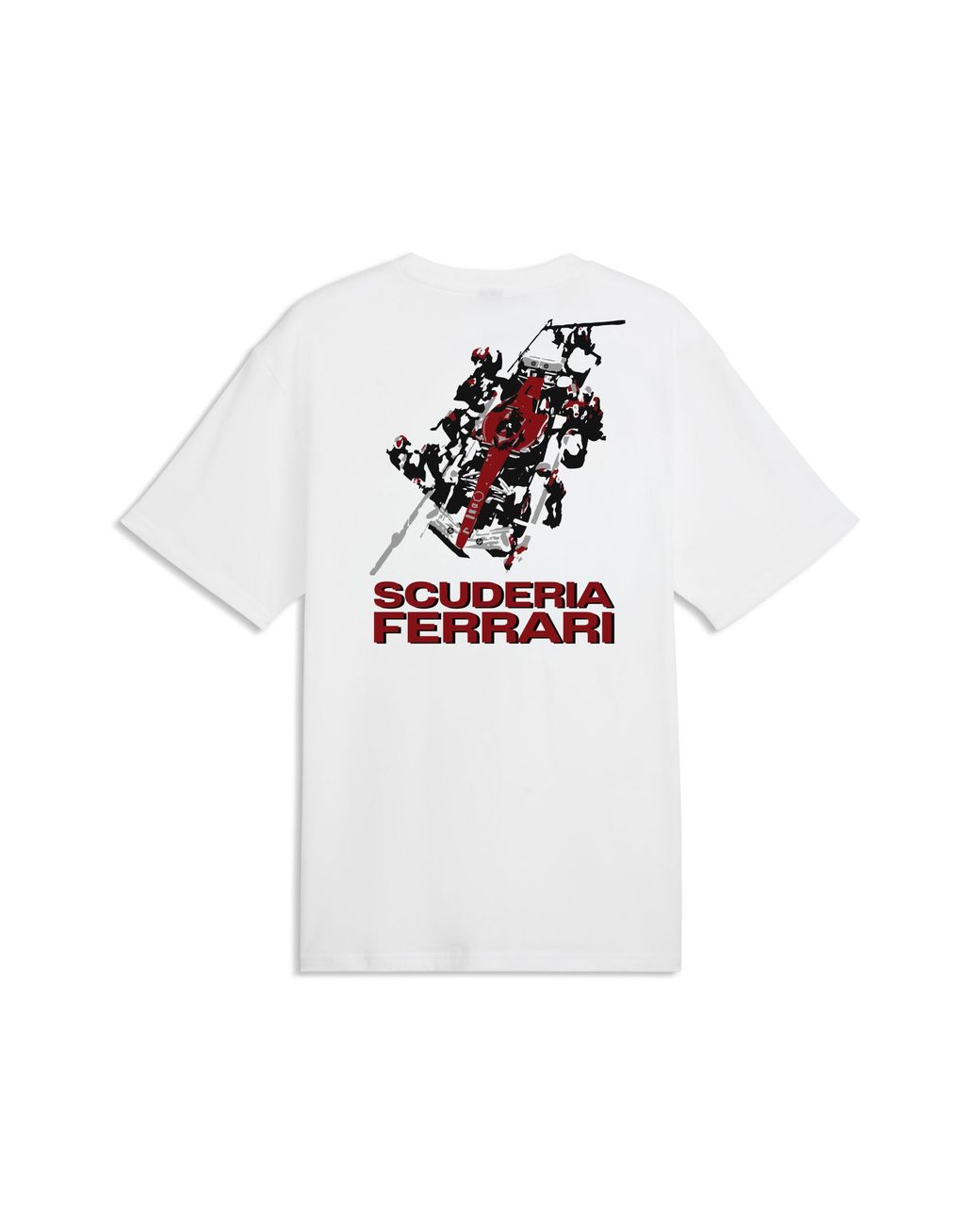 PUMA White Ferrari Graphic T-Shirt for men