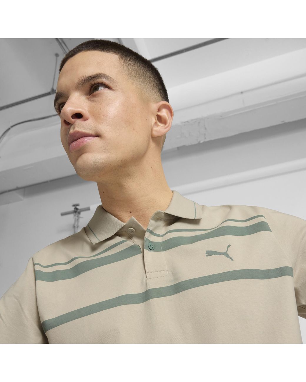 PUMA Gray Ess Elevated Polo Shirt for men