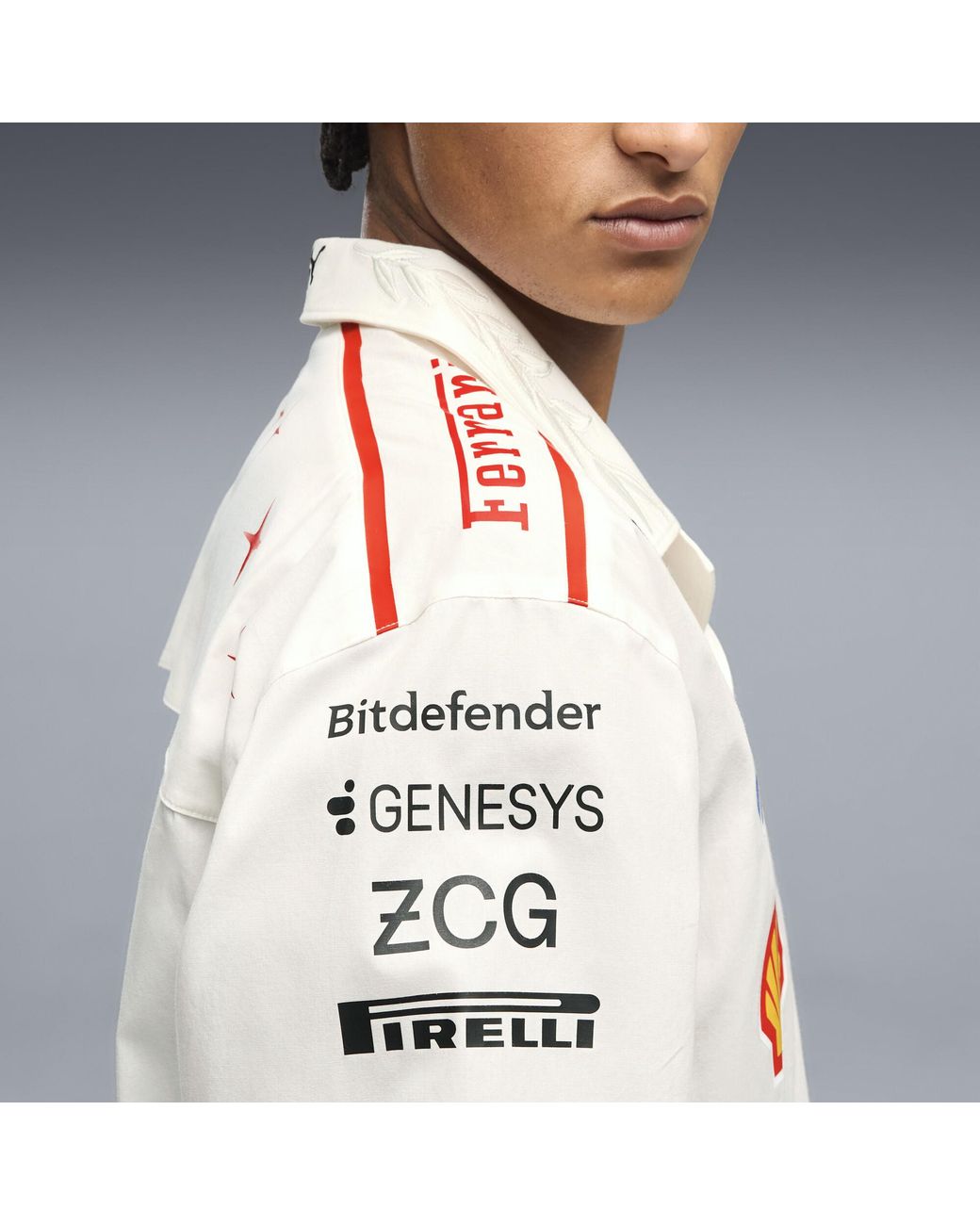 PUMA White Scuderia Ferrari Hp Replica Monza Shirt for men
