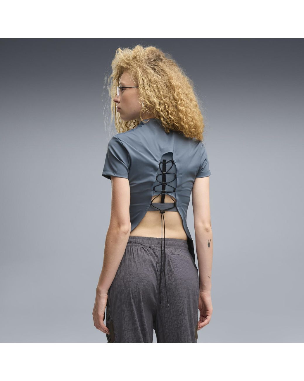 PUMA Blue Clrt Laced Top Slim