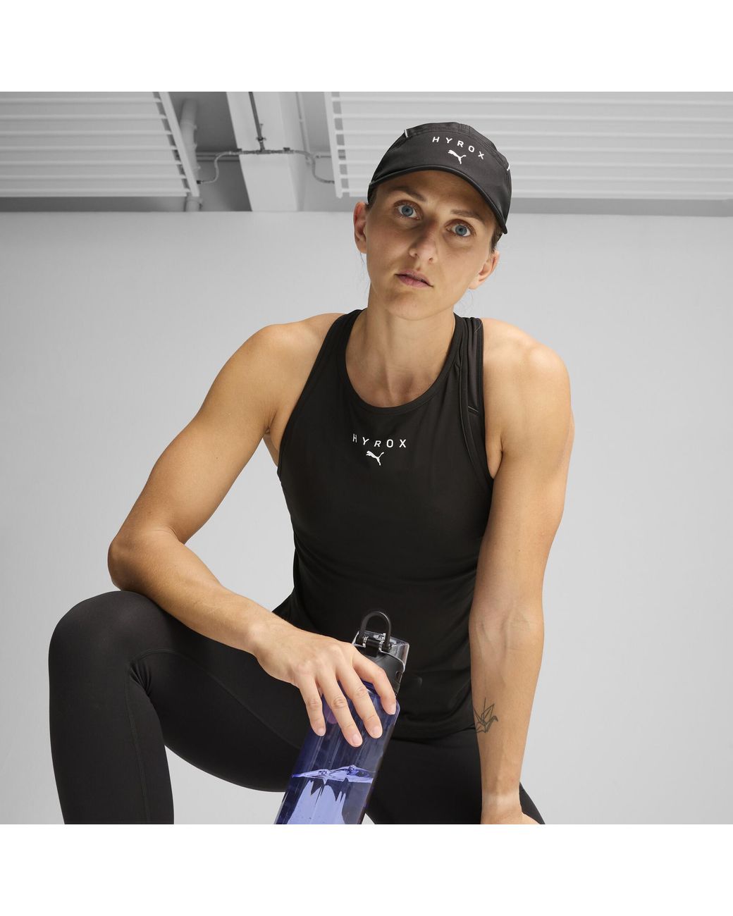 PUMA Black X Hyrox Short Visor 5-Panel Cap