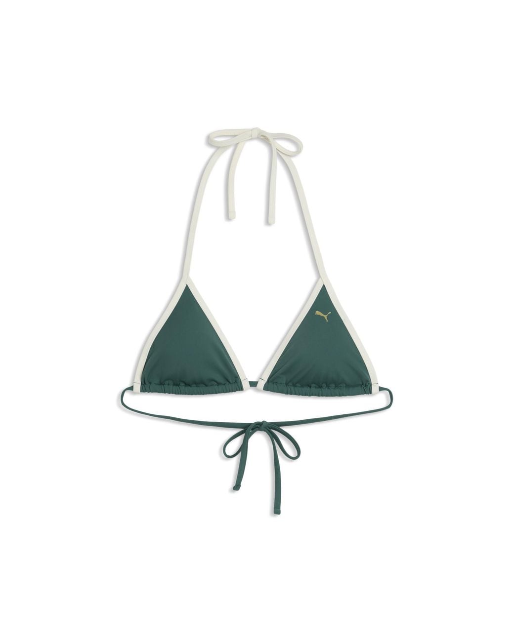 Top De Bikini Triangular Para Mujer Swim, Accesoiros, Verde PUMA de color Green