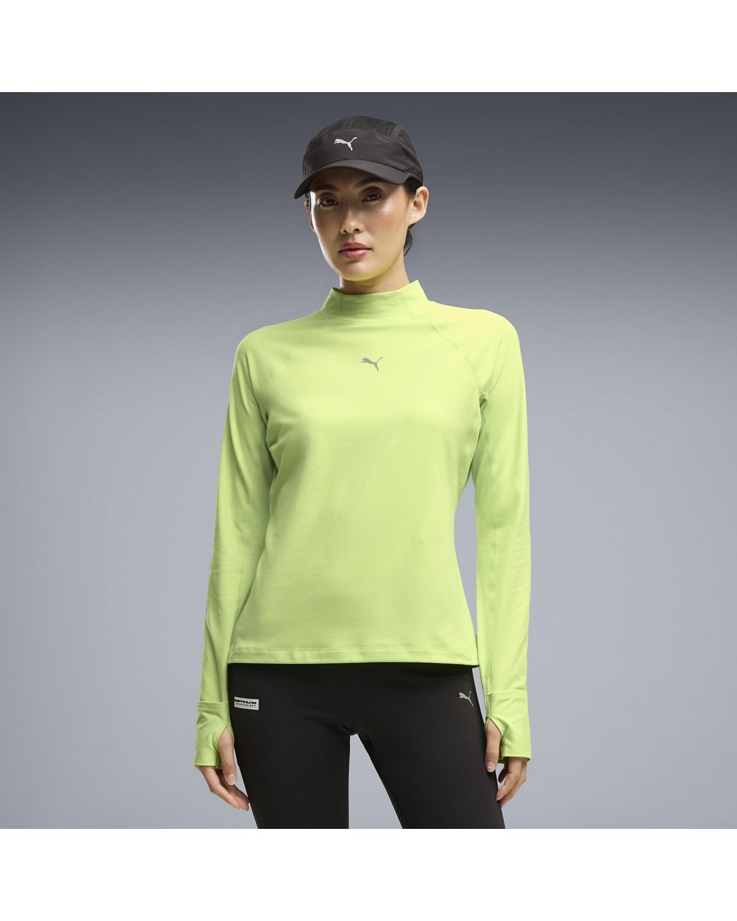 PUMA Green Brightstride Cloudspun Long Sleeve T-Shirt