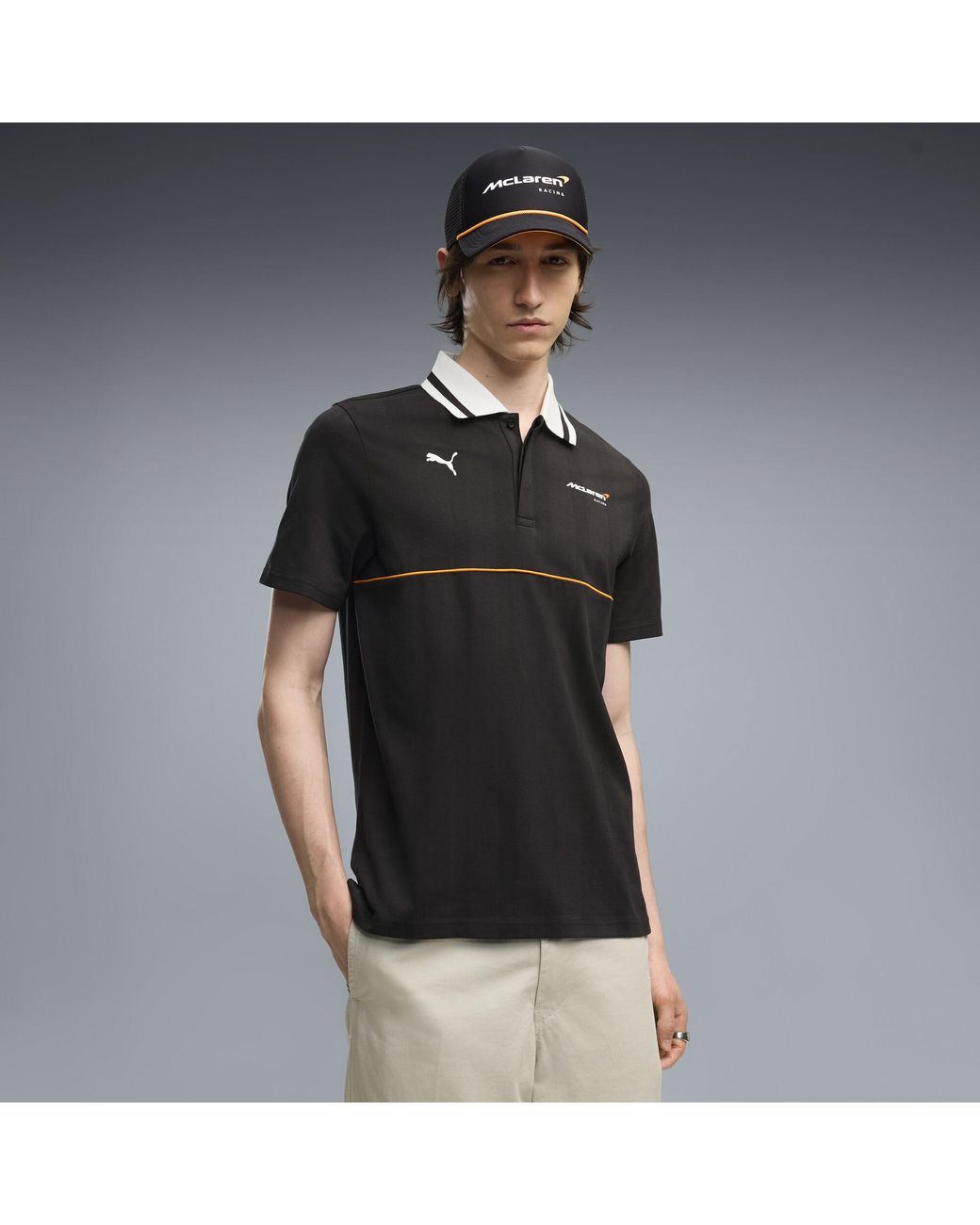 PUMA Black Mclaren Racing Jacquard Polo for men