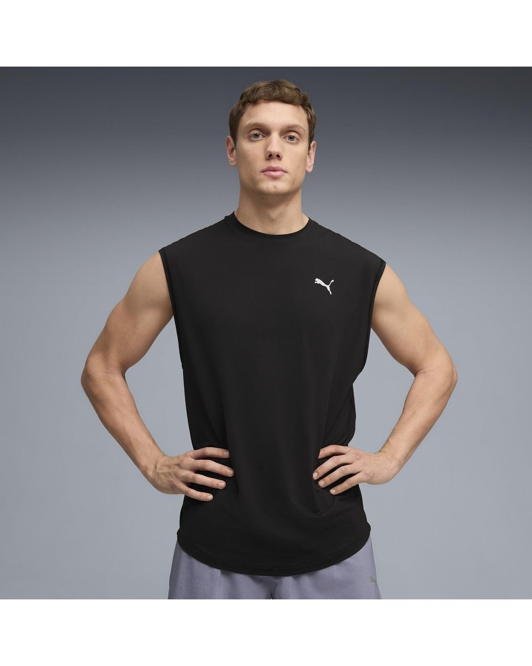 PUMA Black Run Coolcell Sleeveless Singlet