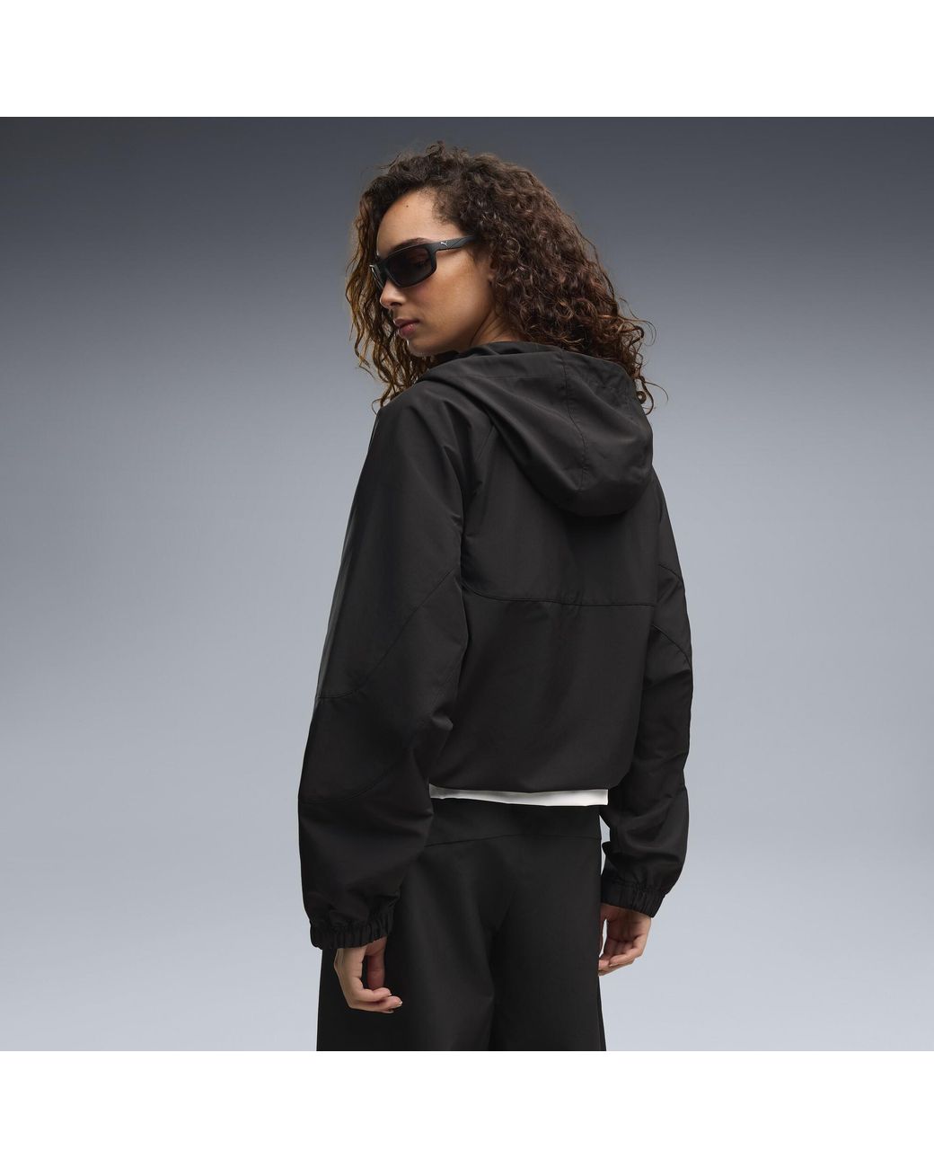 PUMA Black Street Glam Oversized Hooded Jacket