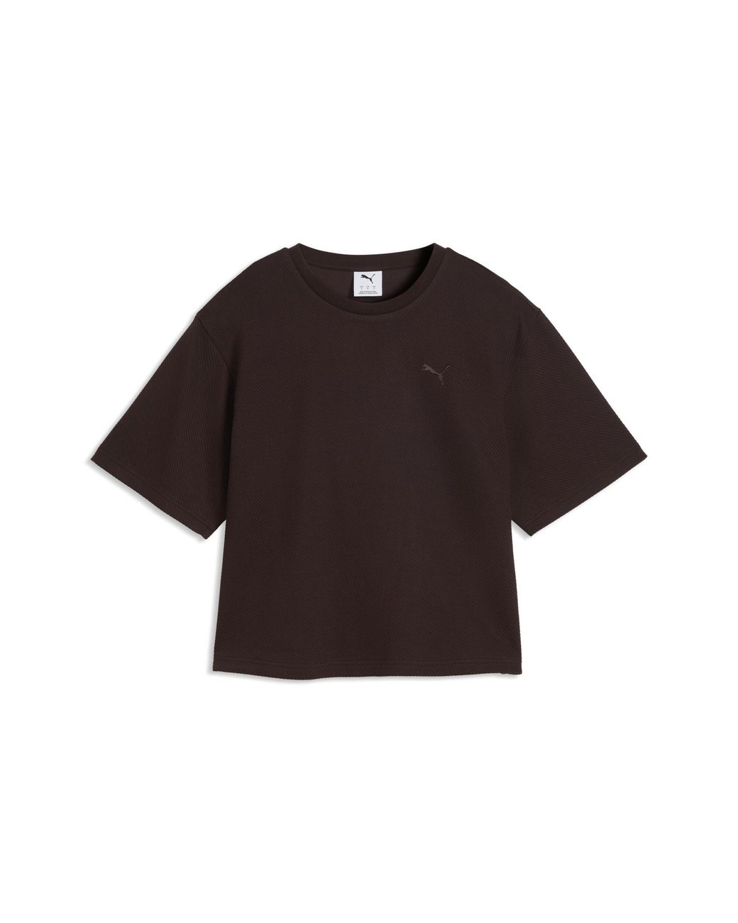 T-Shirt Essentials Elevated Dal Taglio Morbido Da Donna, Abbigliamento, Marrone di PUMA in Black