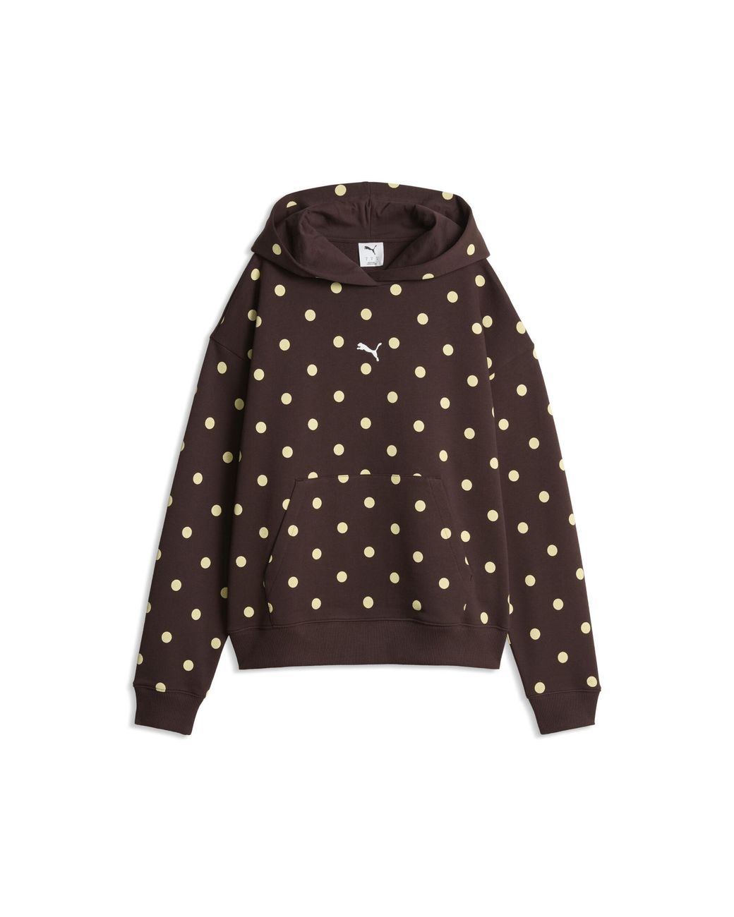 PUMA Black Relaxed Polka-Dot Hoodie