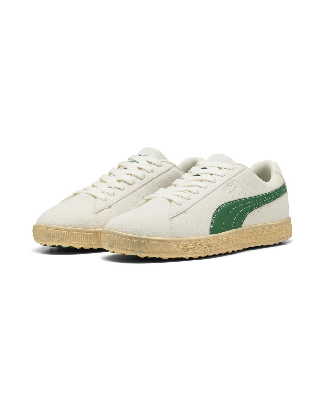 PUMA White 30904 Suede Golf Shoes for men