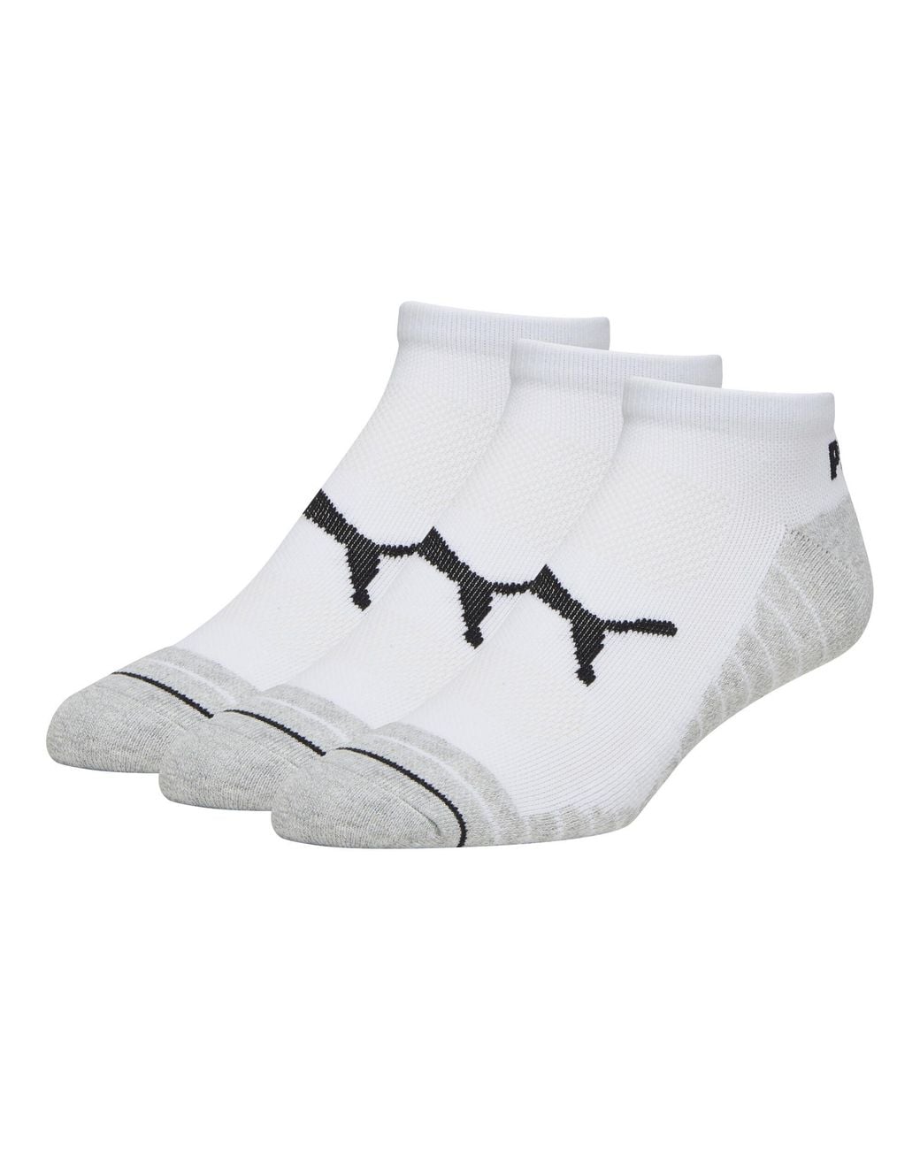 PUMA White Select Terry Low Socks (3 Pairs) for men