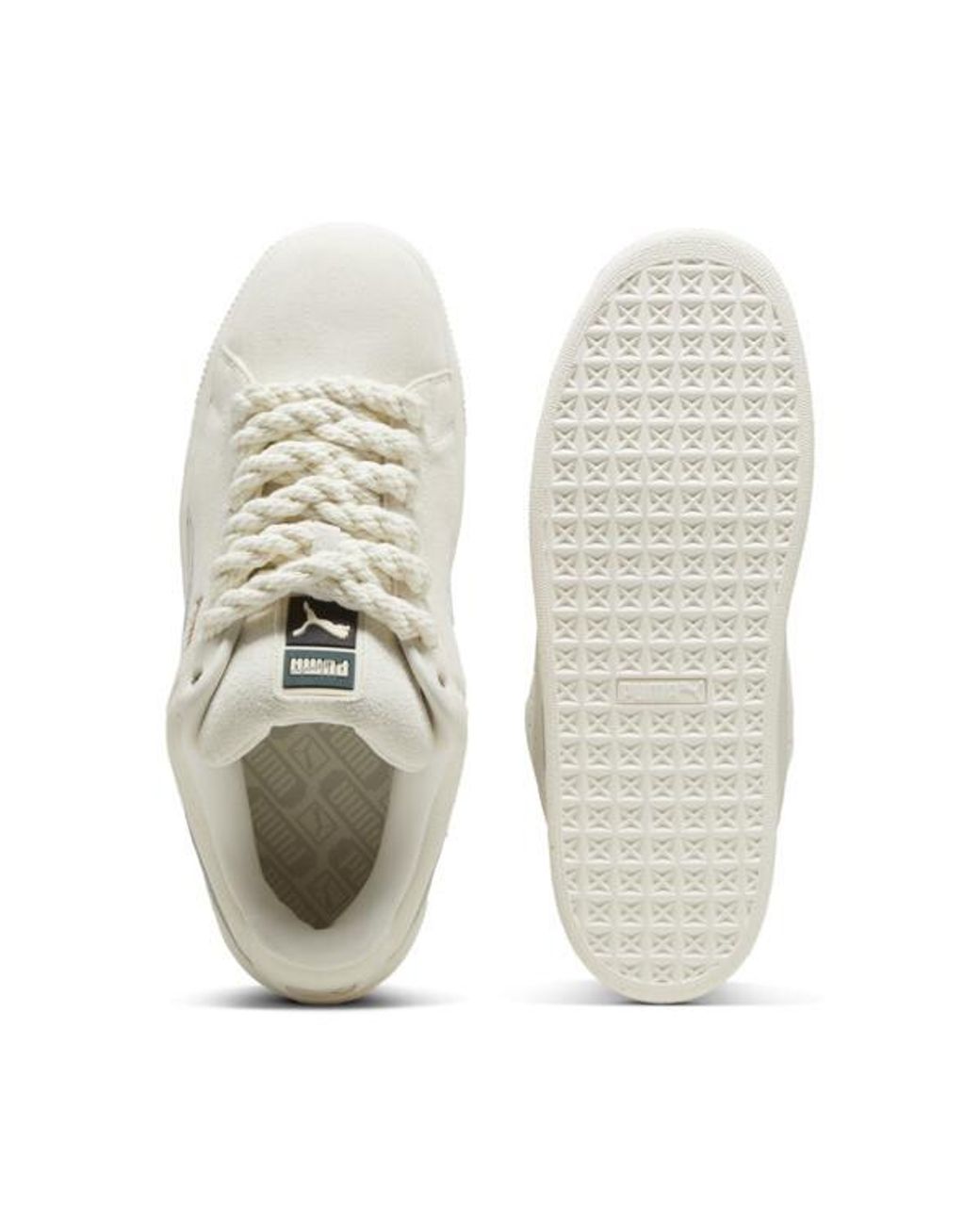 Chaussures puma suede white mono iced blanc hotsell