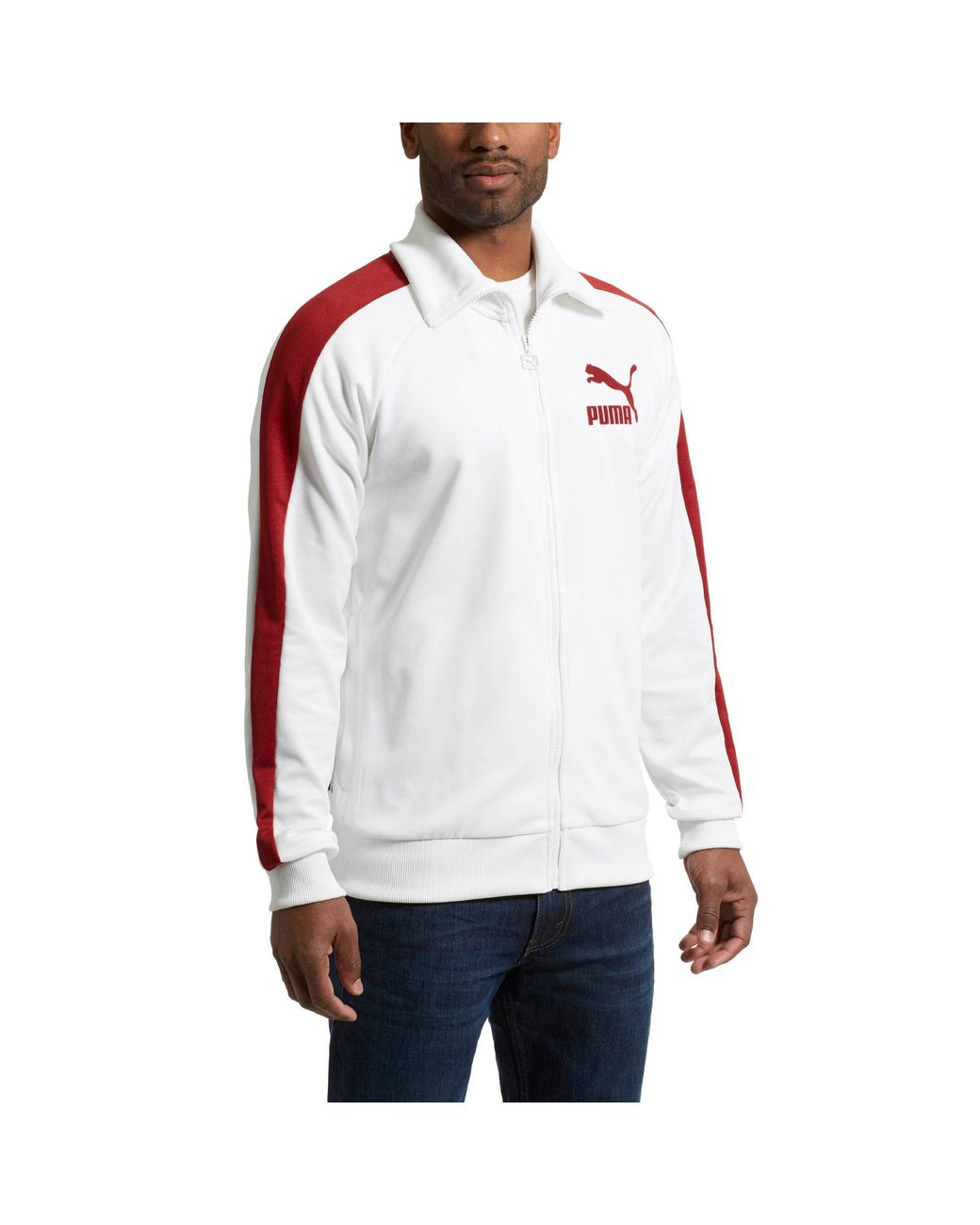 PUMA Synthetic T7 Vintage Men's Track Jacket in White for Men | Lyst