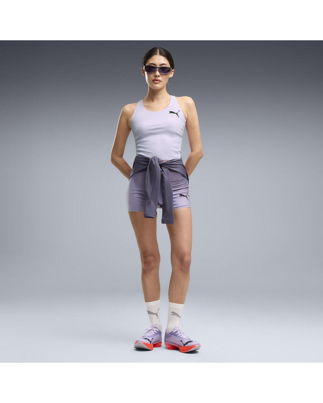 PUMA Purple Lightspeed Running Crop Top