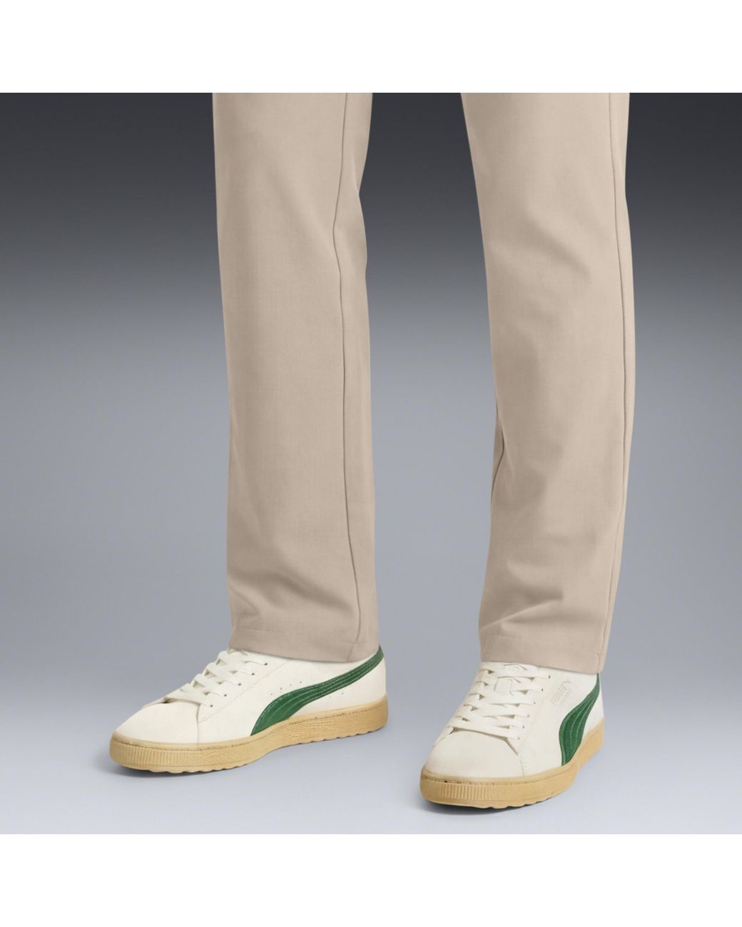 PUMA White 30904 Suede Golf Shoes for men