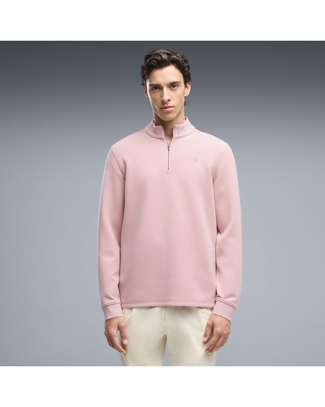 PUMA Pink X Arnold Palmer Cloudspun Quarter-Zip Golf Jacket for men