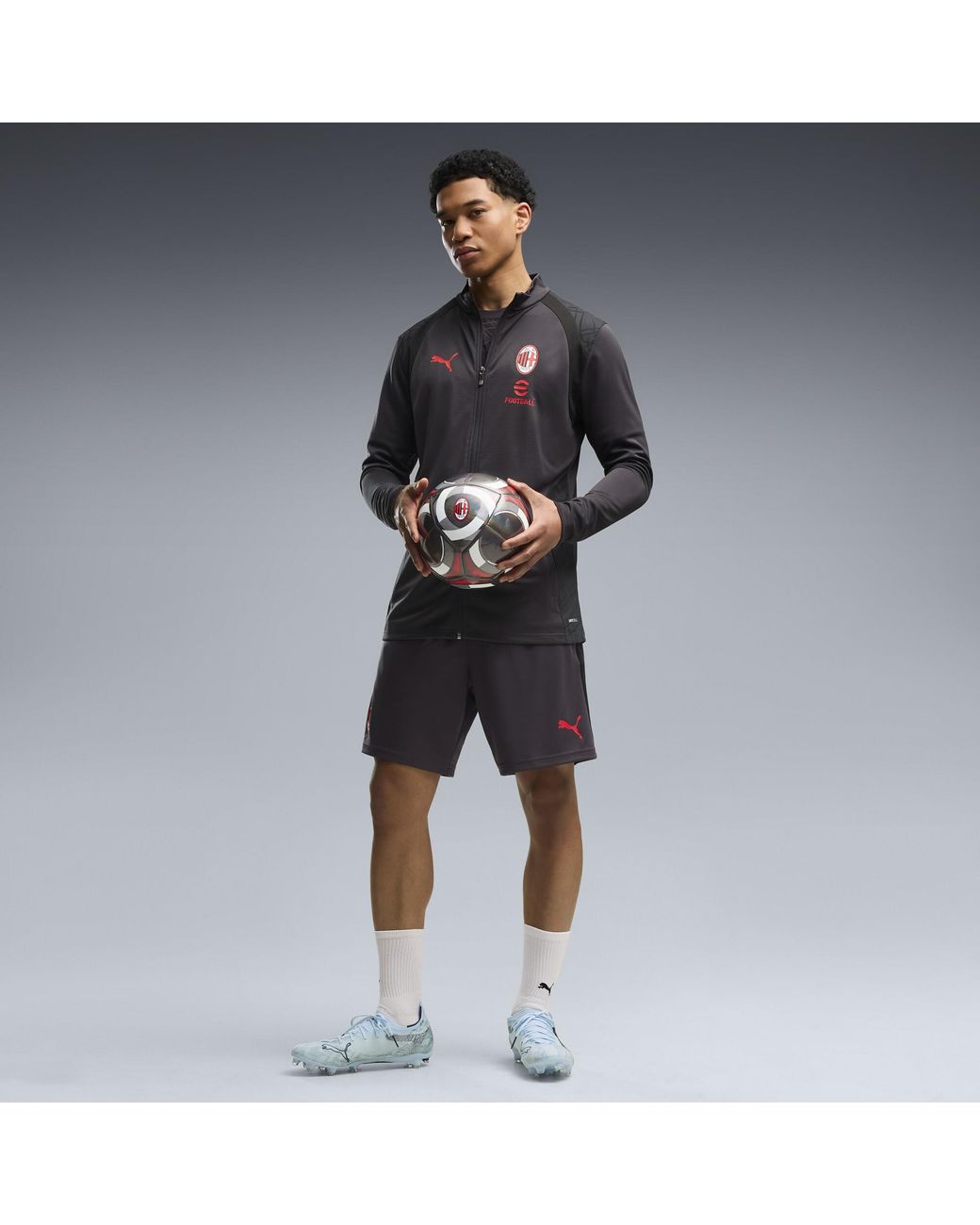 PUMA Black Ac Milan Slim Training Jacket for men