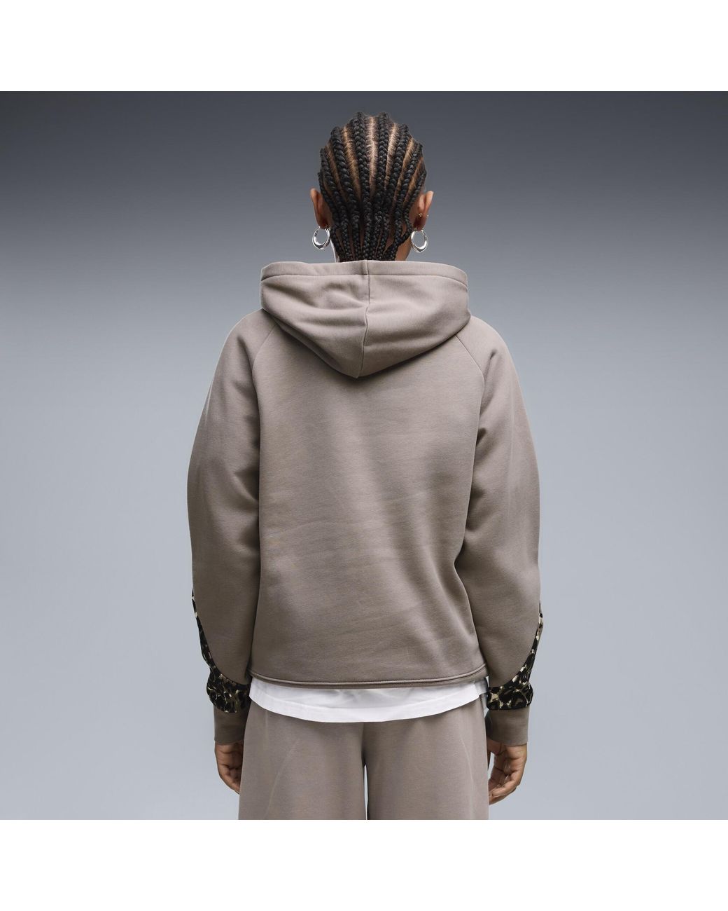 PUMA Gray Sport Animal Fleece Hoodie