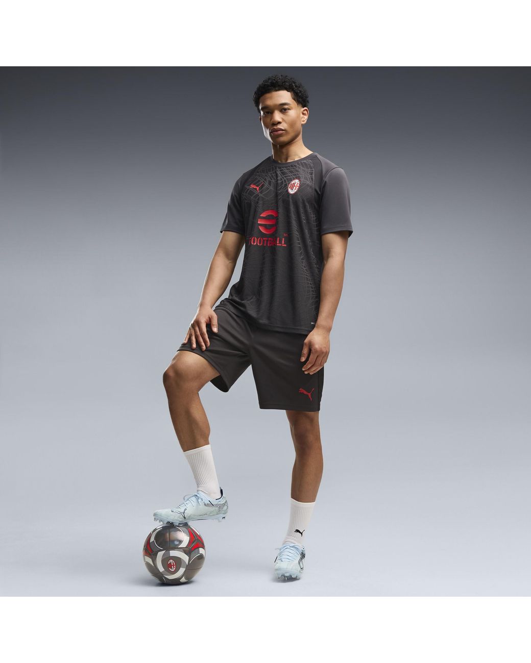 PUMA Black Ac Milan Slim Training Jersey for men
