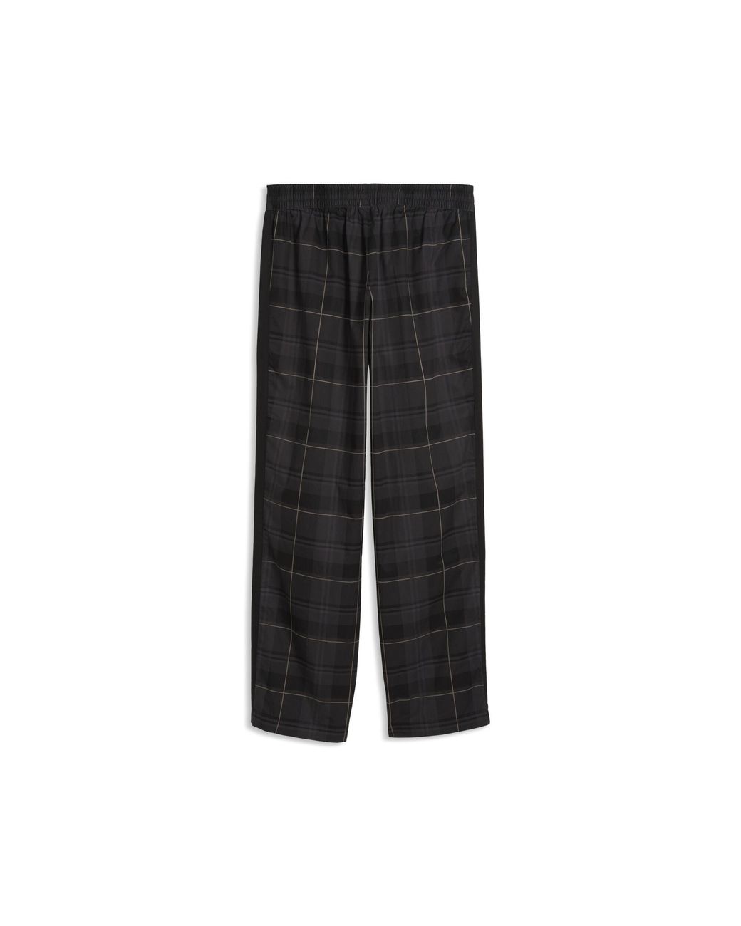PUMA Black T7 Relaxed Tartan Track Pants for men