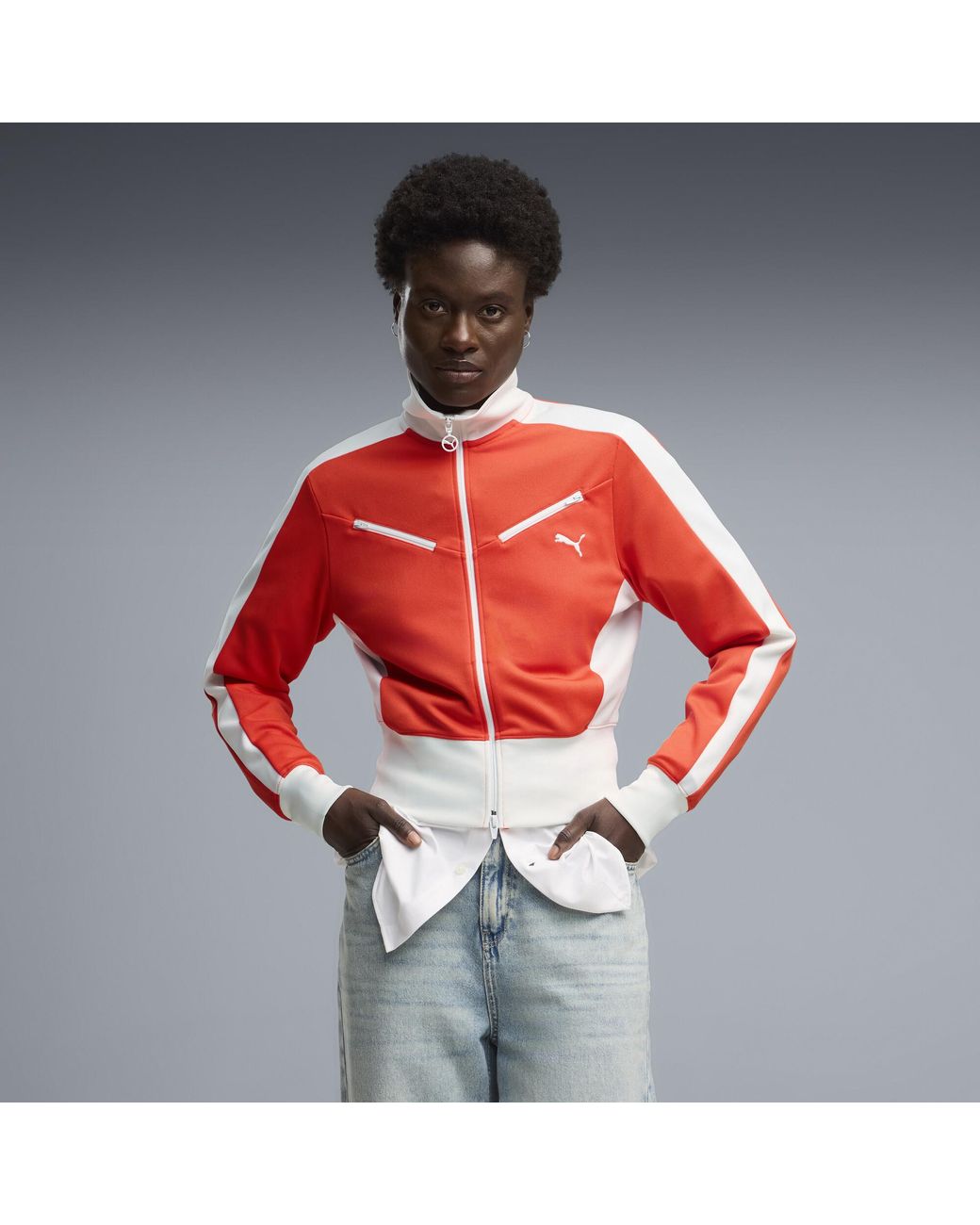 PUMA Red T7 Retro Track Jacket