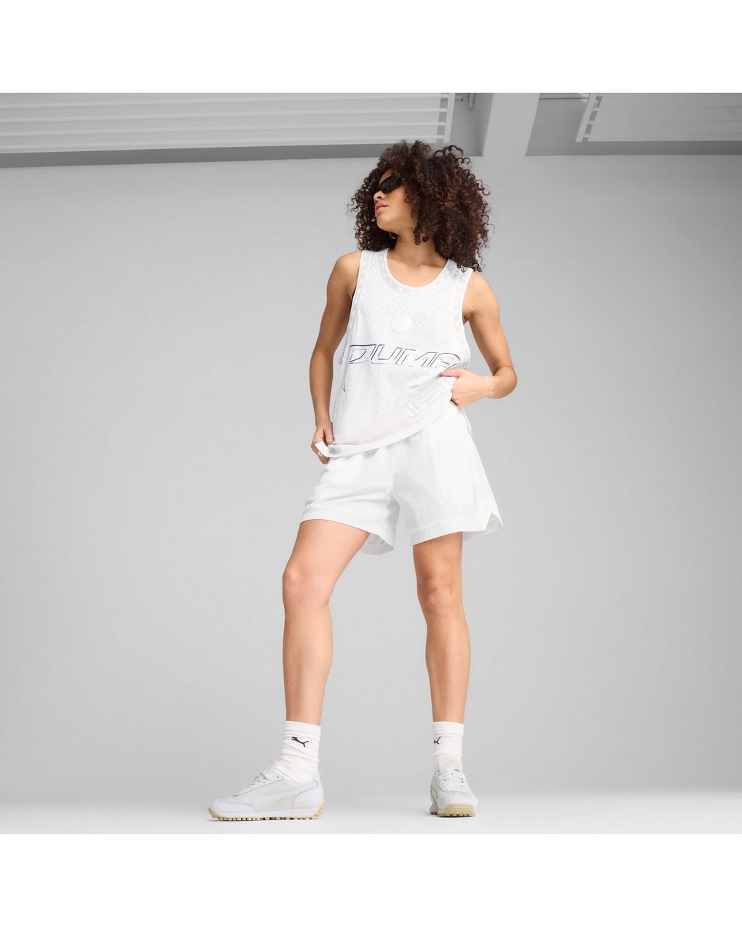 PUMA Jer-She Basketbalshort Voor in het White