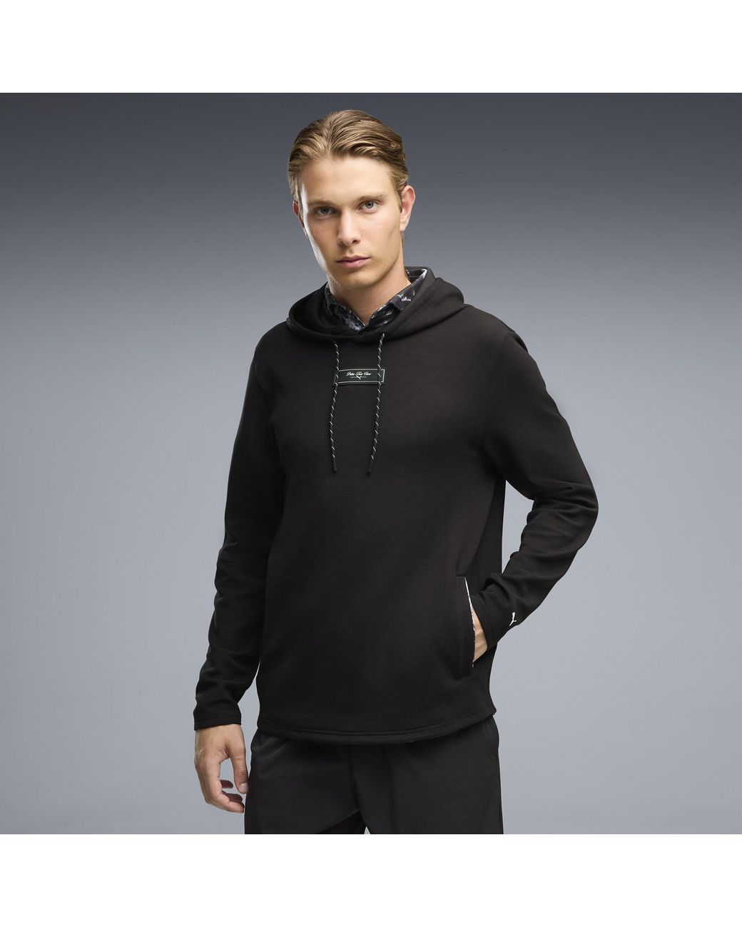PUMA Black X Palm Tree Crew Golf Hoodie for men